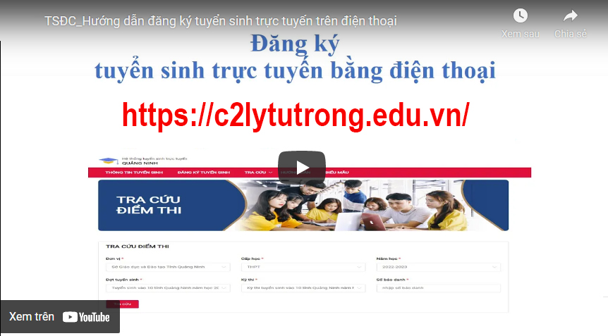 HƯỚNG DẪN PHHS ĐĂNG KÝ HỒ SƠ TUYỂN SINH LỚP 1, 6 TRỰC TUYẾN